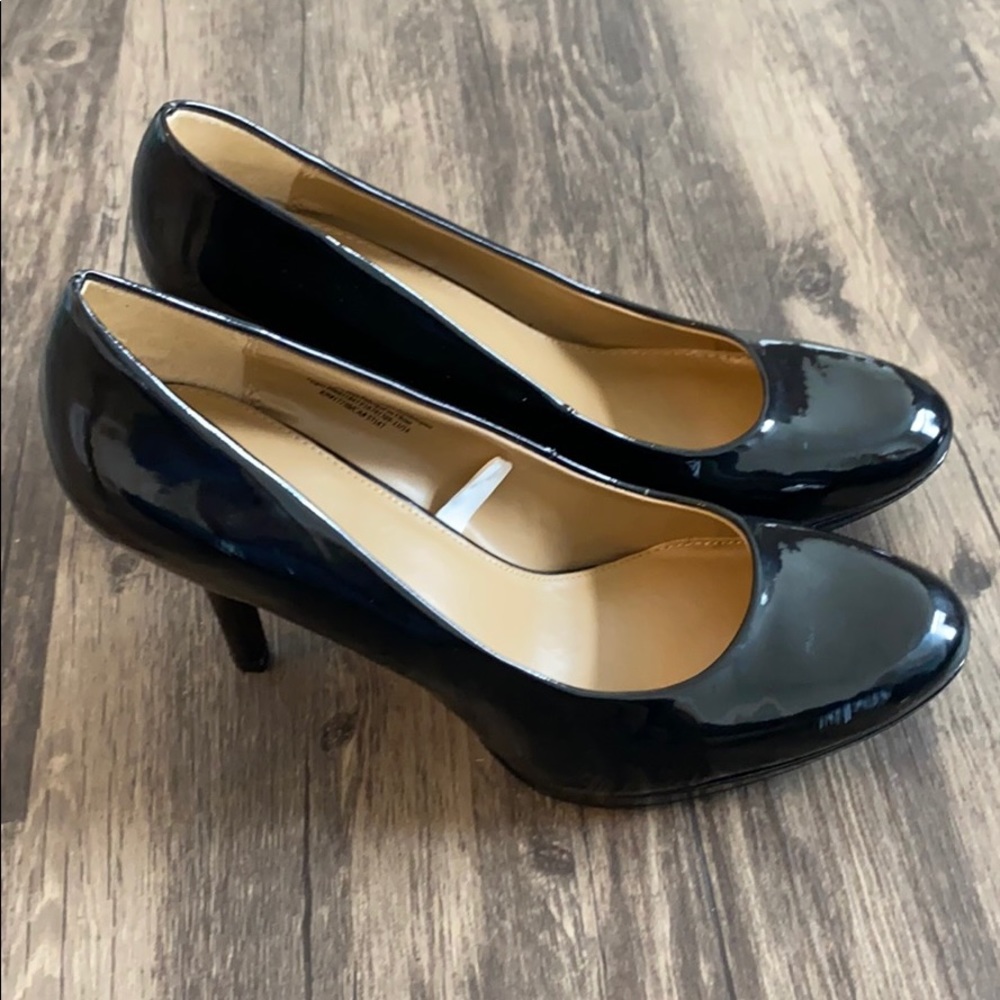 NWOT Target Black Shiny Leather Heels